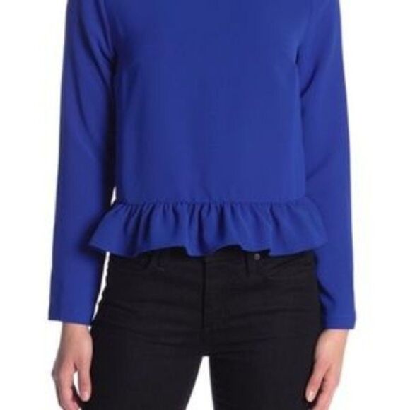 CODEXMODE Ruffle Trim High Neck Blouse size XS - Picture 2 of 8